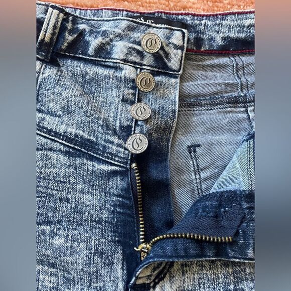 Classic Acid Wash High Waist  destroyed Jeans - Picture 9 of 11